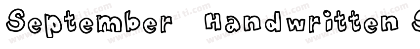 September   Handwritten Script Font字体转换